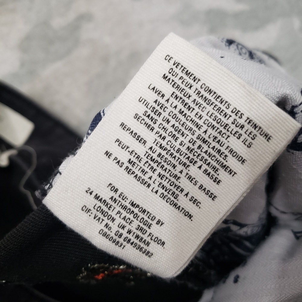 Pilcro and The Letterpress Jeans Womens 31 Black Embroidered Boho Ornate Skinny - Picture 9 of 12